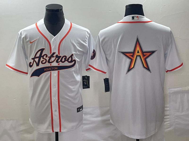 Men's Houston Astros White Alternate Jersey Joint Edition